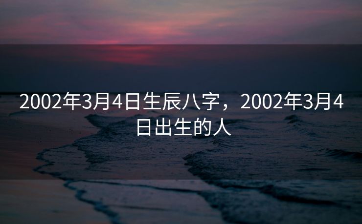 2002年3月4日生辰八字，2002年3月4日出生的人