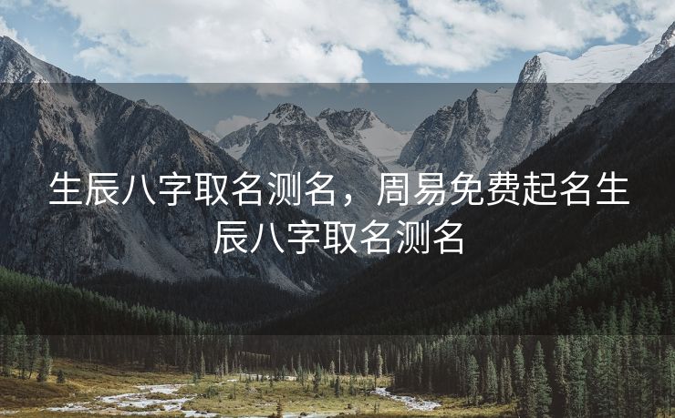 生辰八字取名测名，周易免费起名生辰八字取名测名