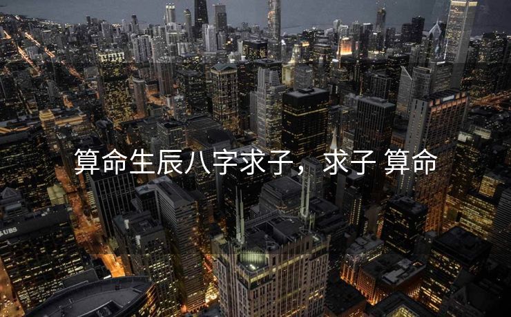 算命生辰八字求子，求子 算命