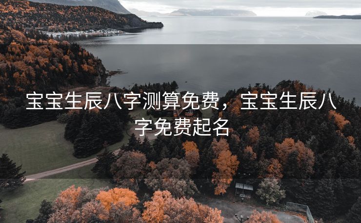 宝宝生辰八字测算免费，宝宝生辰八字免费起名