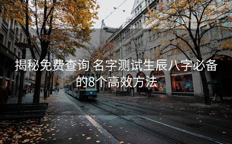 揭秘免费查询 名字测试生辰八字必备的8个高效方法