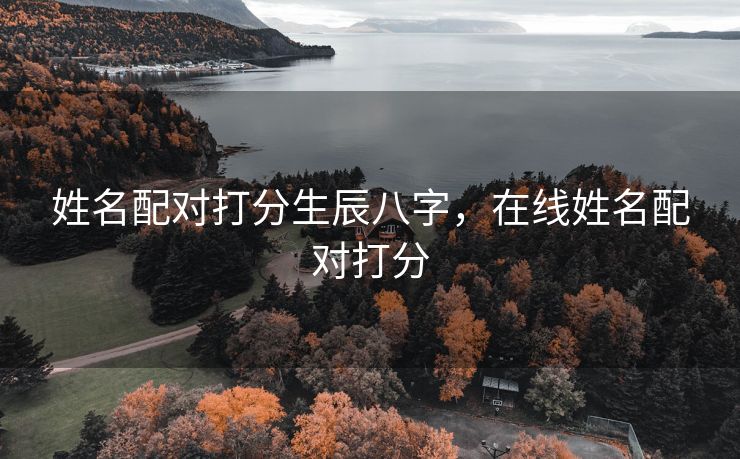 姓名配对打分生辰八字，在线姓名配对打分
