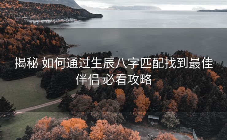 揭秘 如何通过生辰八字匹配找到最佳伴侣 必看攻略