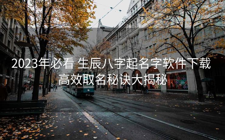 2023年必看 生辰八字起名字软件下载 高效取名秘诀大揭秘