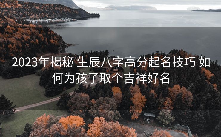 2023年揭秘 生辰八字高分起名技巧 如何为孩子取个吉祥好名