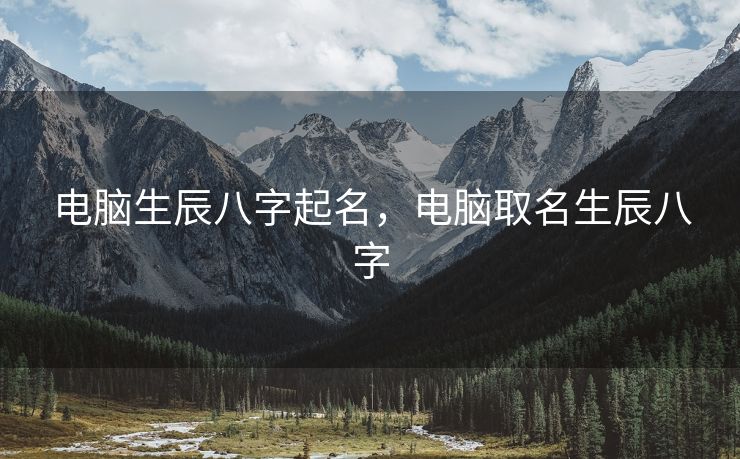 电脑生辰八字起名，电脑取名生辰八字