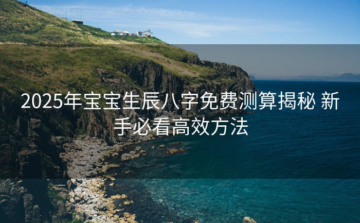 2025年宝宝生辰八字免费测算揭秘 新手必看高效方法