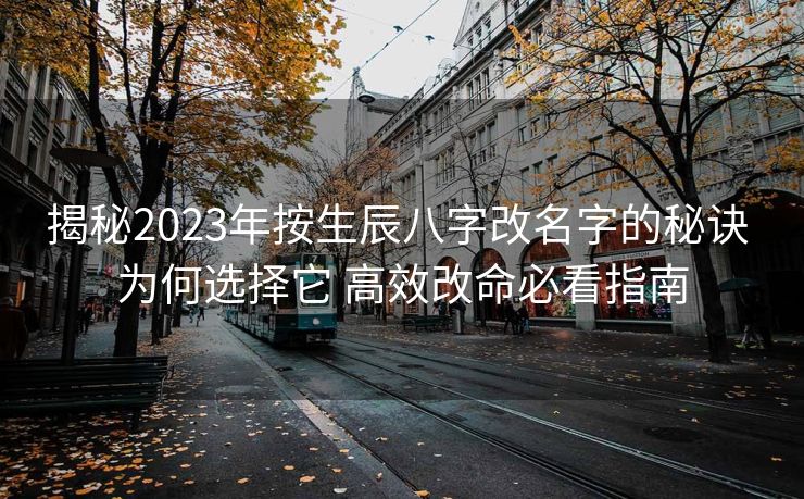 揭秘2023年按生辰八字改名字的秘诀 为何选择它 高效改命必看指南