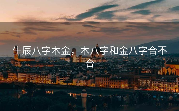 生辰八字木金，木八字和金八字合不合