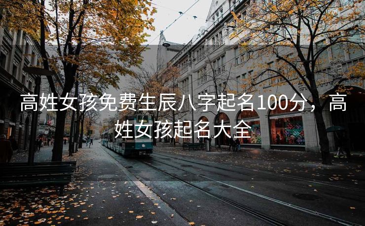 高姓女孩免费生辰八字起名100分，高姓女孩起名大全