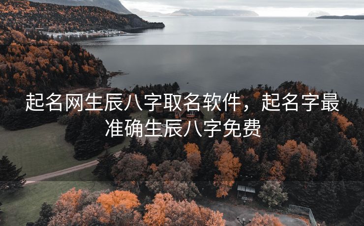 起名网生辰八字取名软件，起名字最准确生辰八字免费