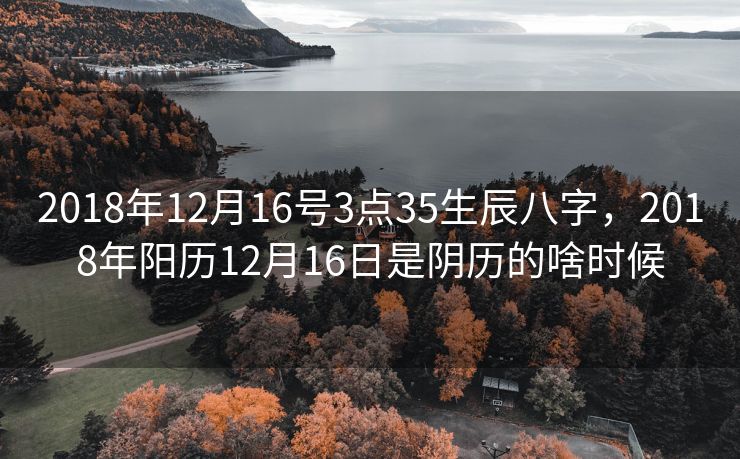 2018年12月16号3点35生辰八字，2018年阳历12月16日是阴历的啥时候