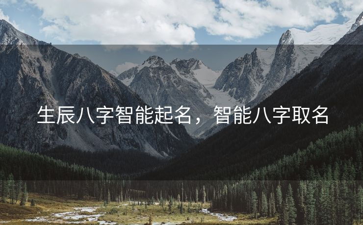 生辰八字智能起名，智能八字取名