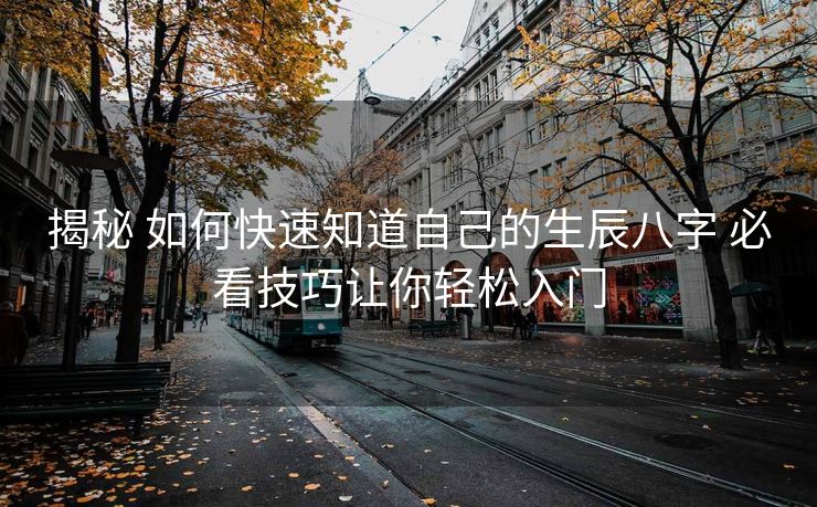 揭秘 如何快速知道自己的生辰八字 必看技巧让你轻松入门