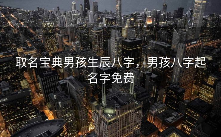 取名宝典男孩生辰八字，男孩八字起名字免费