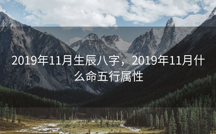 2019年11月生辰八字，2019年11月什么命五行属性