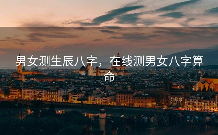 男女测生辰八字，在线测男女八字算命