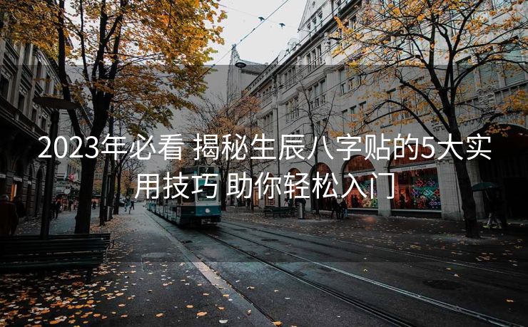 2023年必看 揭秘生辰八字贴的5大实用技巧 助你轻松入门