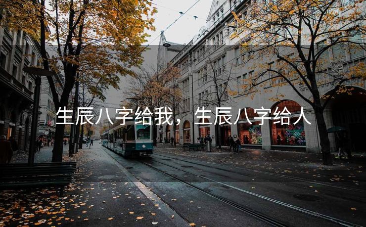 生辰八字给我，生辰八字给人
