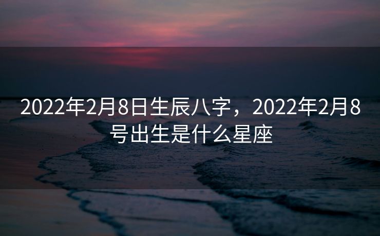 2022年2月8日生辰八字，2022年2月8号出生是什么星座