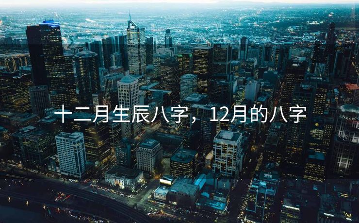 十二月生辰八字，12月的八字