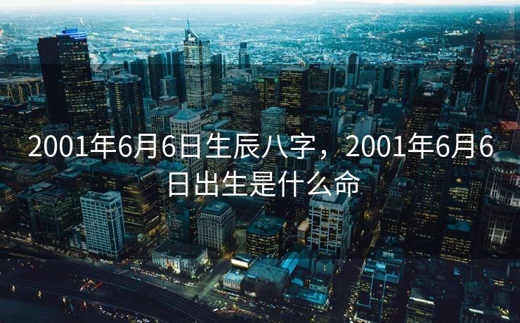 2001年6月6日生辰八字，2001年6月6日出生是什么命