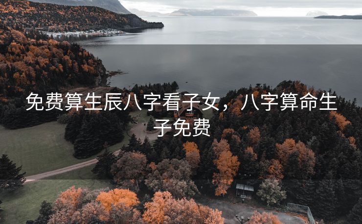 免费算生辰八字看子女，八字算命生子免费