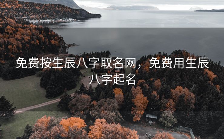 免费按生辰八字取名网，免费用生辰八字起名