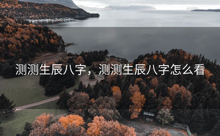 测测生辰八字，测测生辰八字怎么看