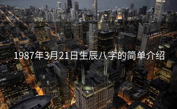 1987年3月21日生辰八字的简单介绍